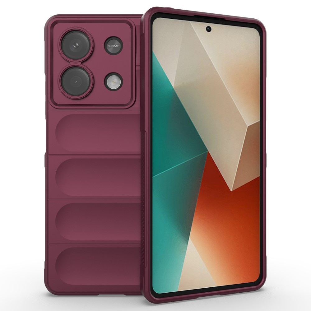 Rugg odolný gelový obal na Xiaomi Redmi Note 13 5G - vínový