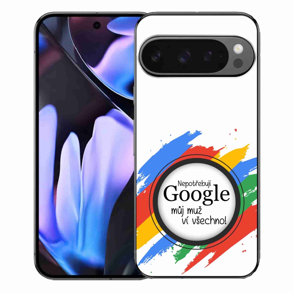 Gelový kryt mmCase na Google Pixel 9 Pro XL - muž ví všechno bílé pozadí