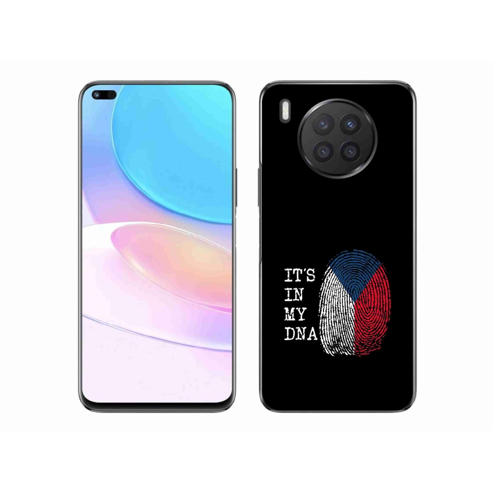 Gelový kryt mmCase na Honor 50 Lite - vlajka otisk prstu černé pozadí
