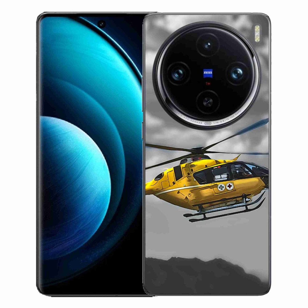 Gelový kryt mmCase na Vivo X100 Pro 5G - žlutá helikoptéra