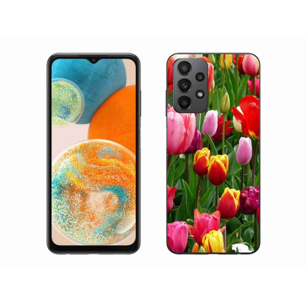 Gelový kryt mmCase na Samsung Galaxy A23 4G/5G - tulipány