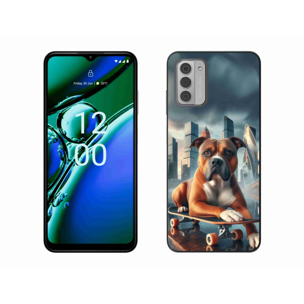 Gelový kryt mmCase na Nokia G42 - pes na skateboardu