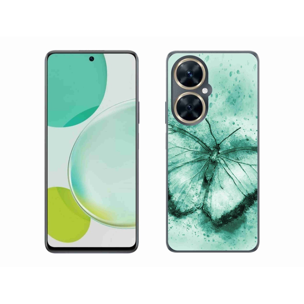 Gelový obal mmCase na Huawei Nova 11i - zelený motýl