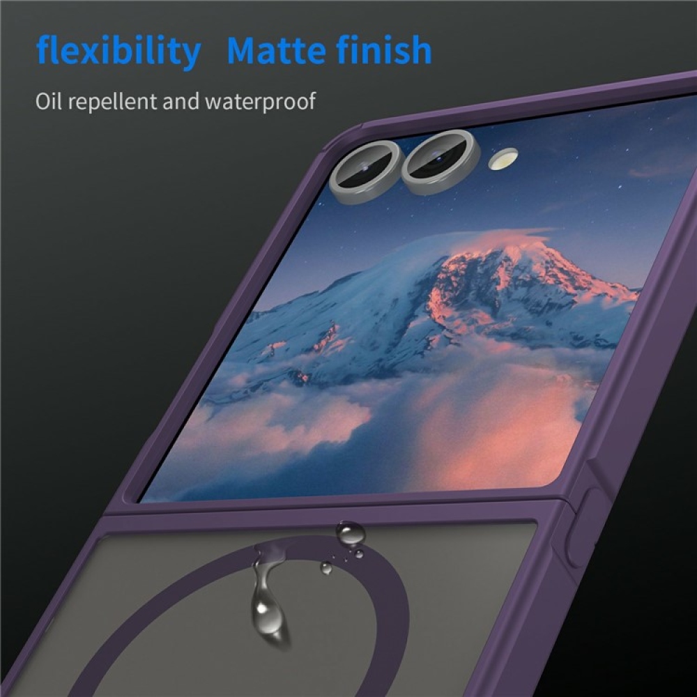 Case matný gelový obal s MagSafe na Samsung Galaxy Z Flip7 5G - fialový