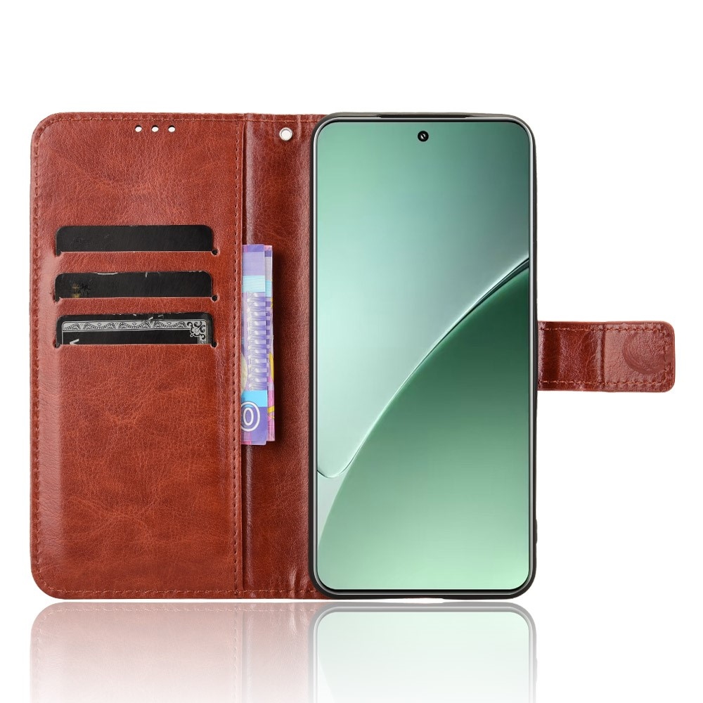 Crazy knížkové pouzdro na Xiaomi 15 Pro - hnědé