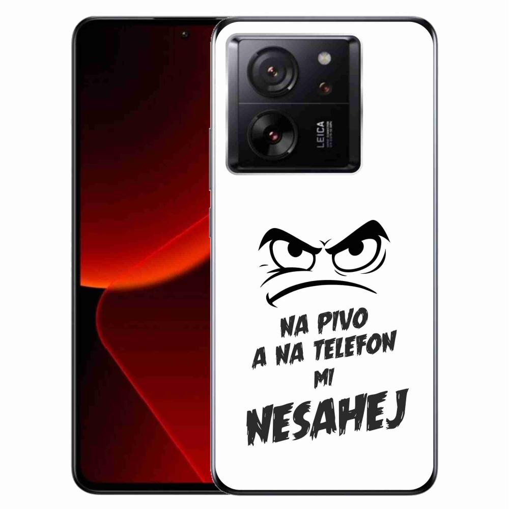 Gelový kryt mmCase na Xiaomi 13T/13T Pro - pivní motiv 2 bílé pozadí