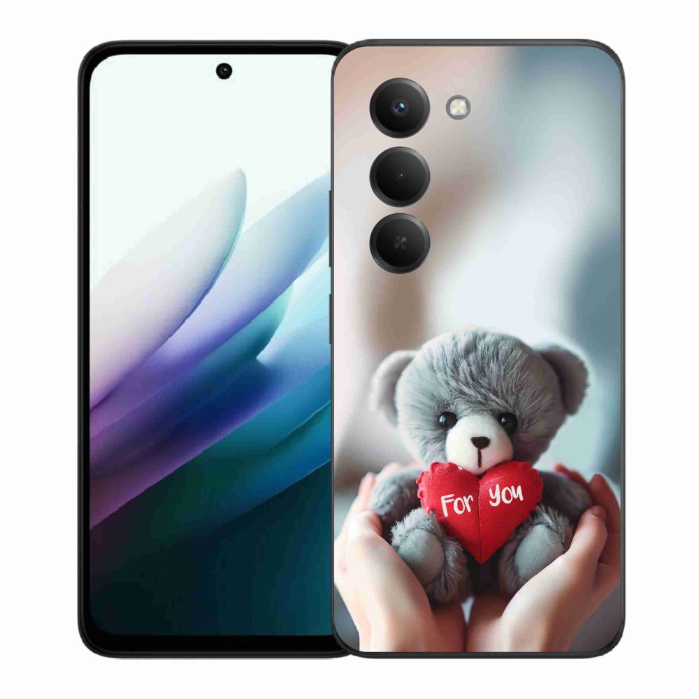Gelový kryt mmCase na Xiaomi Redmi 15 4G/5G (171mm) - medvídek pro zamilované