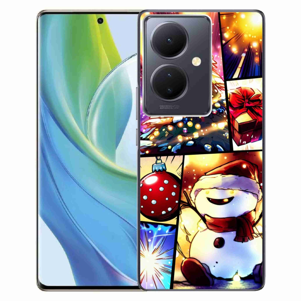 Gelový kryt mmCase na Vivo V29 Lite 5G - vánoční motivy 1