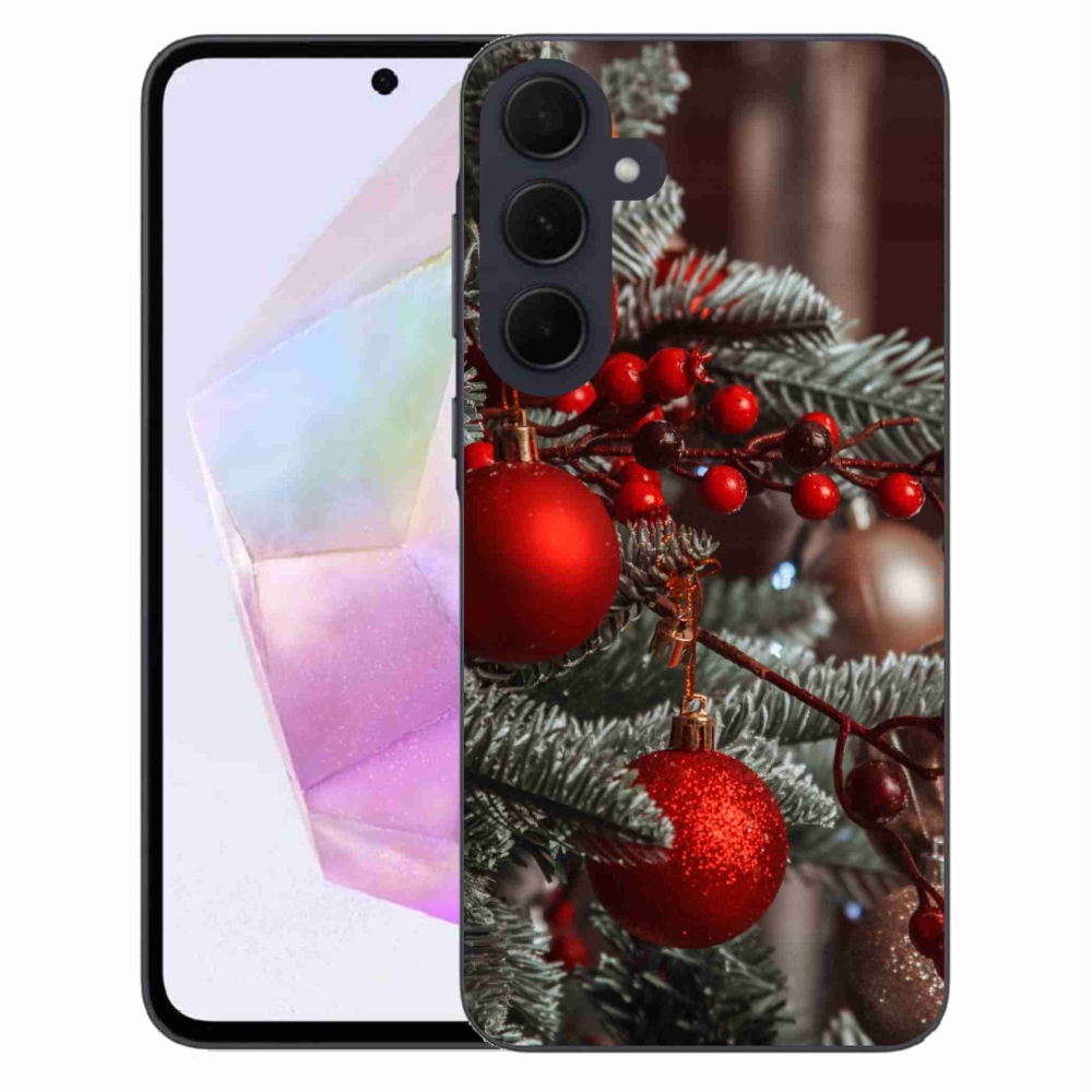 Gelový kryt mmCase na Samsung Galaxy A35 5G - vánoční ozdoby 2