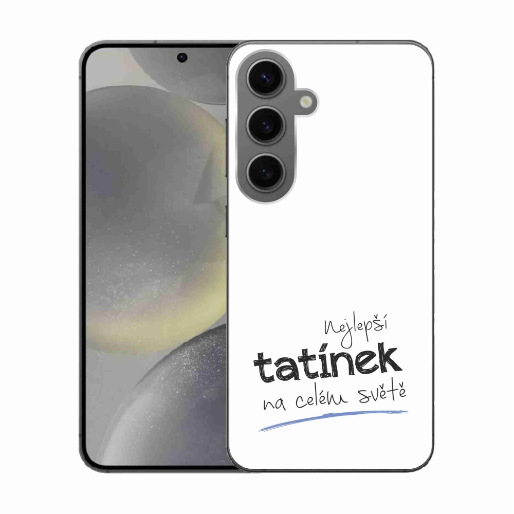 Gelový kryt mmCase na Samsung Galaxy S24 - nejlepší tatínek 4 bílé pozadí