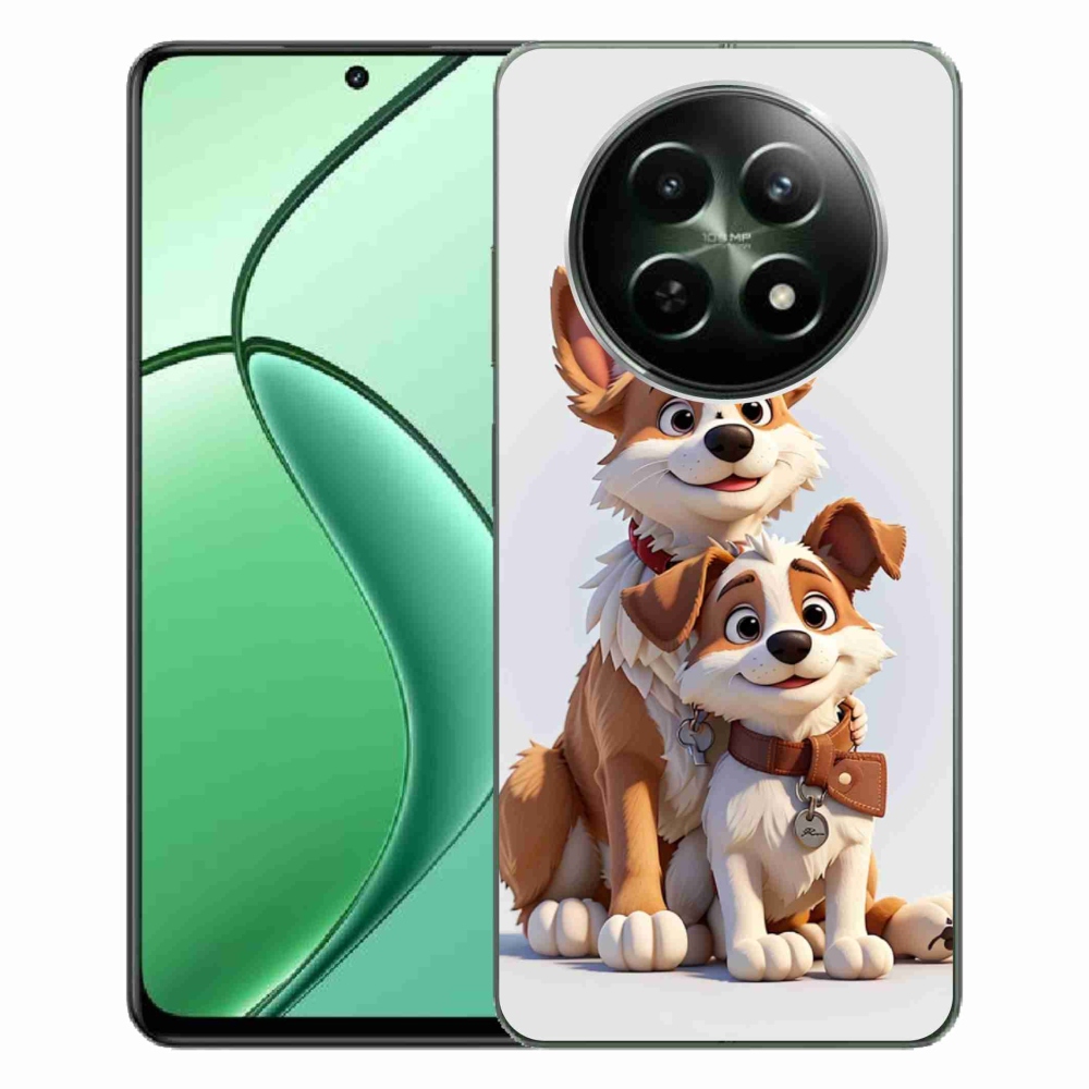 Gelový kryt mmCase na Realme 12 5G/12x 5G - kreslení psi