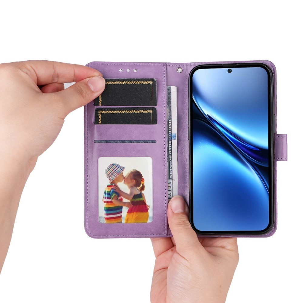 Sunflower knížkové pouzdro na Vivo X200 Pro 5G - fialové