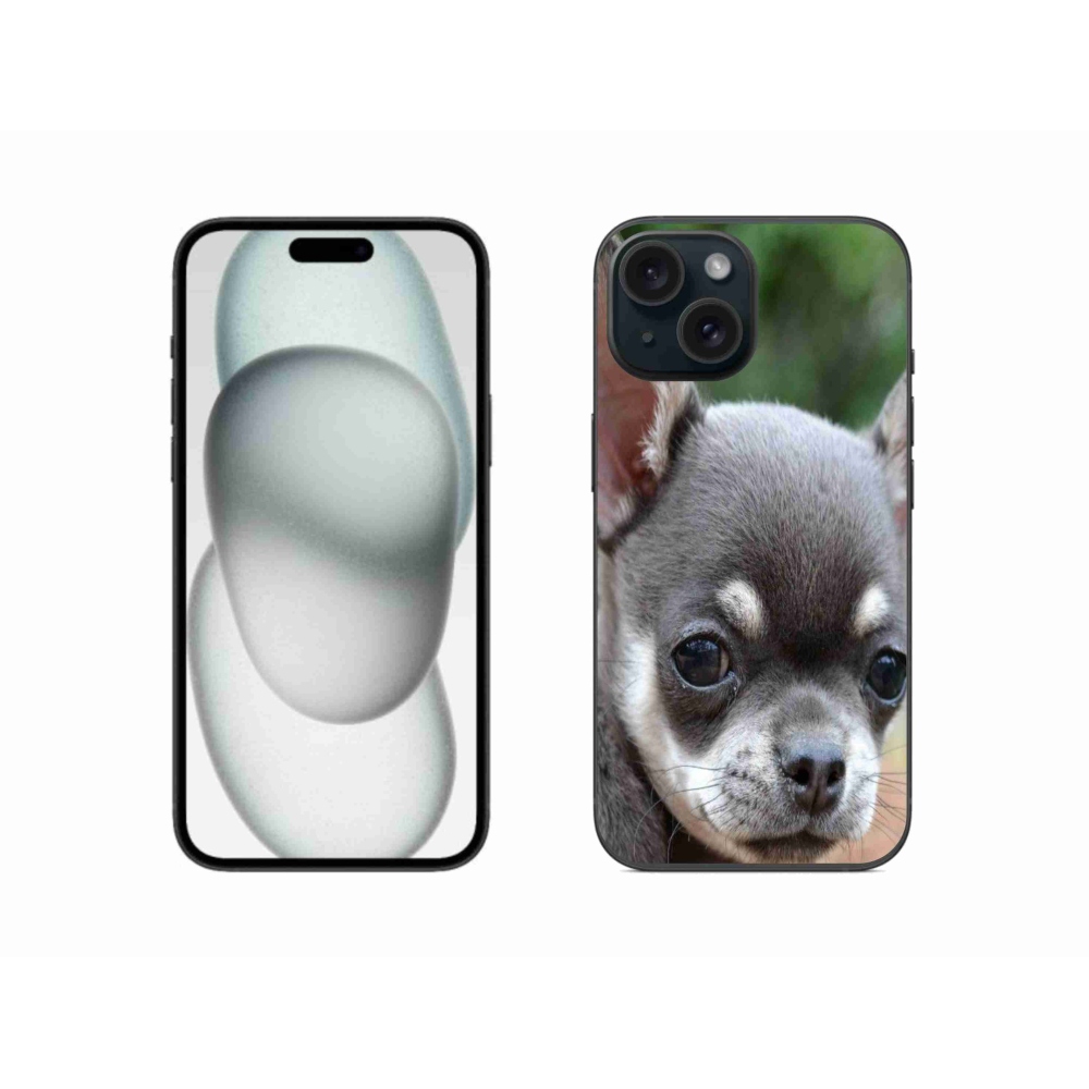 Gelový obal mmCase na iPhone 15 - čivava