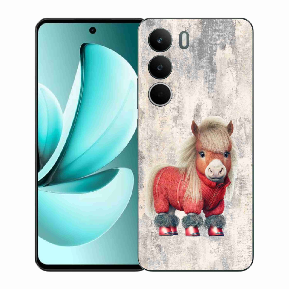 Gelový kryt mmCase na Realme C71 - poník ve svetru
