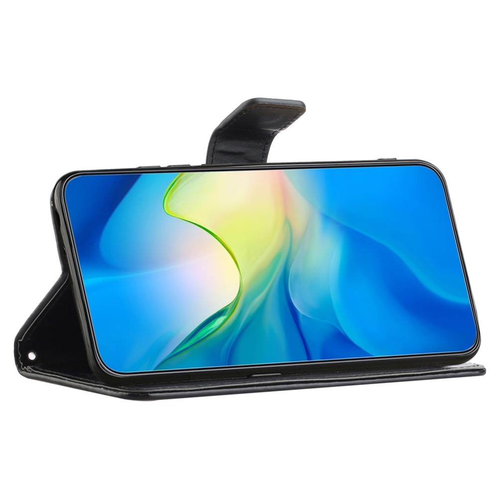Flower knížkové pouzdro na Samsung Galaxy A25 5G - černé