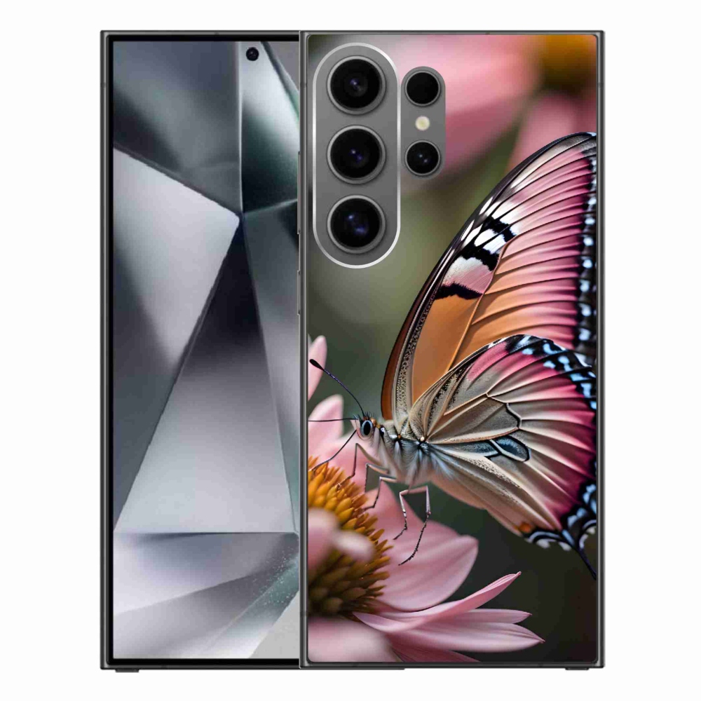 Gelový kryt mmCase na Samsung Galaxy S24 Ultra - barevný motýl