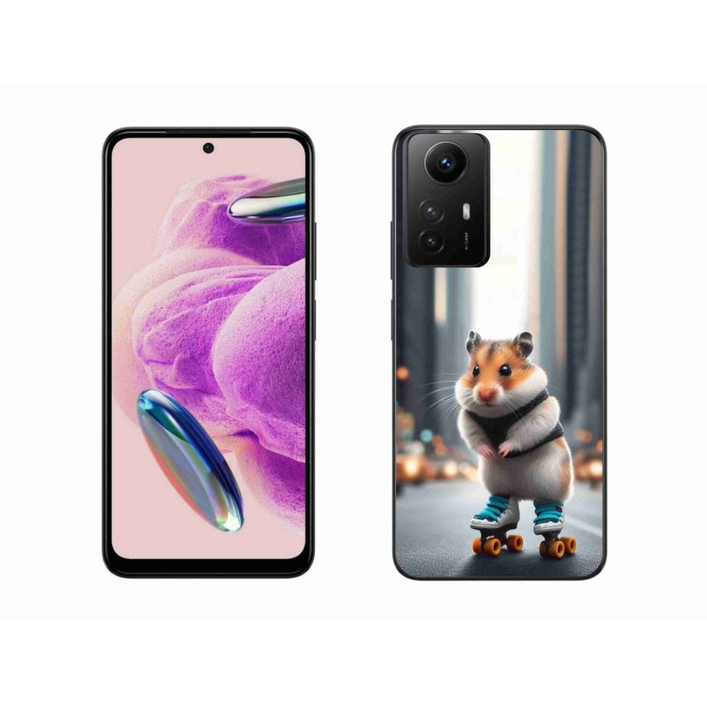 Gelový kryt mmCase na Xiaomi Redmi Note 12S - křeček na bruslích