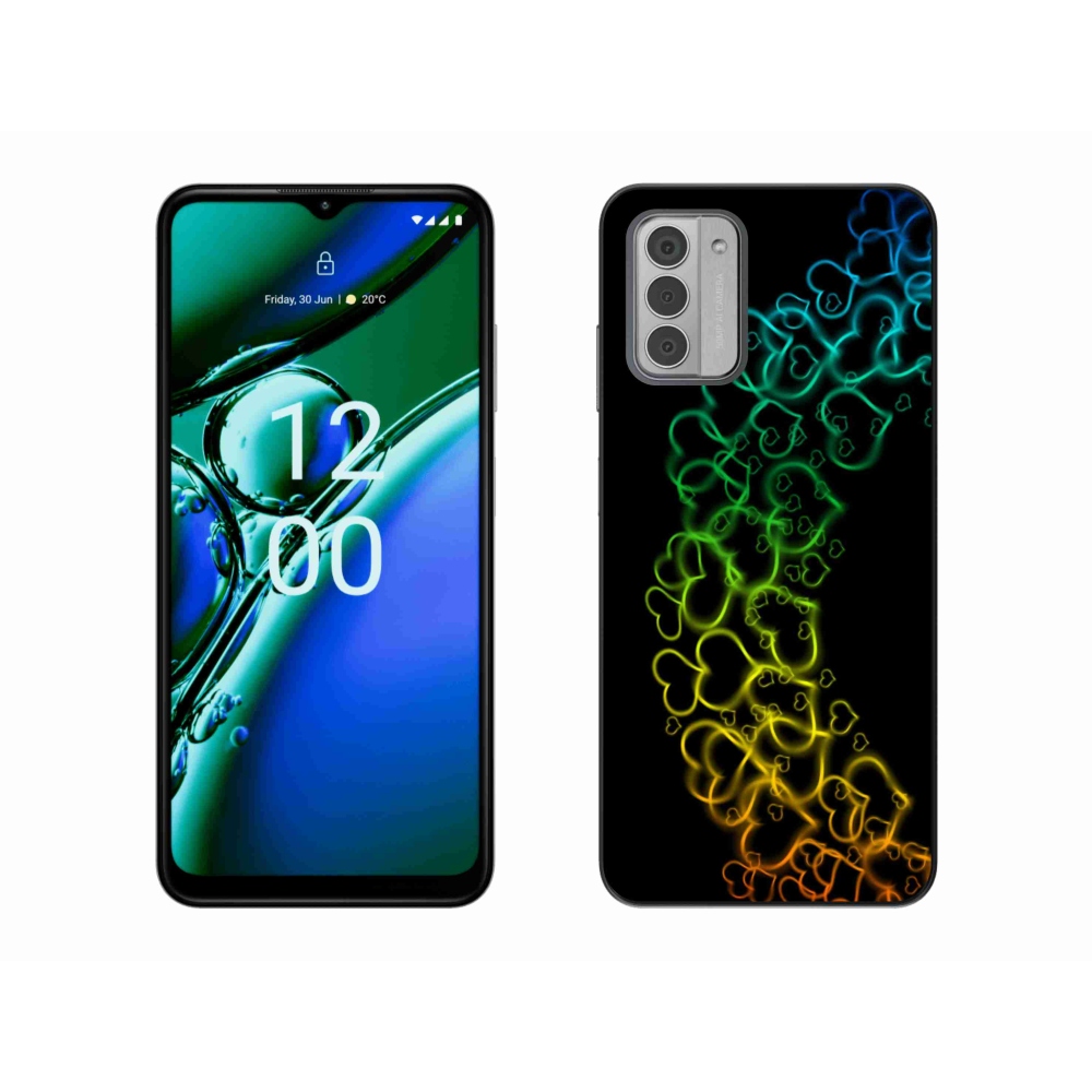 Gelový kryt mmCase na Nokia G42 - barevná srdíčka