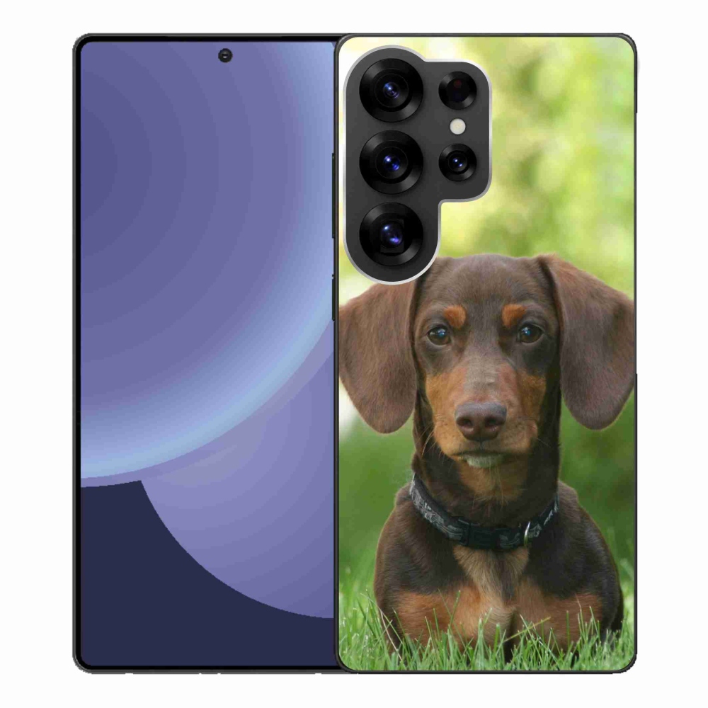 Gelový kryt mmCase na Samsung Galaxy S25 Ultra - hnědý jezevčík