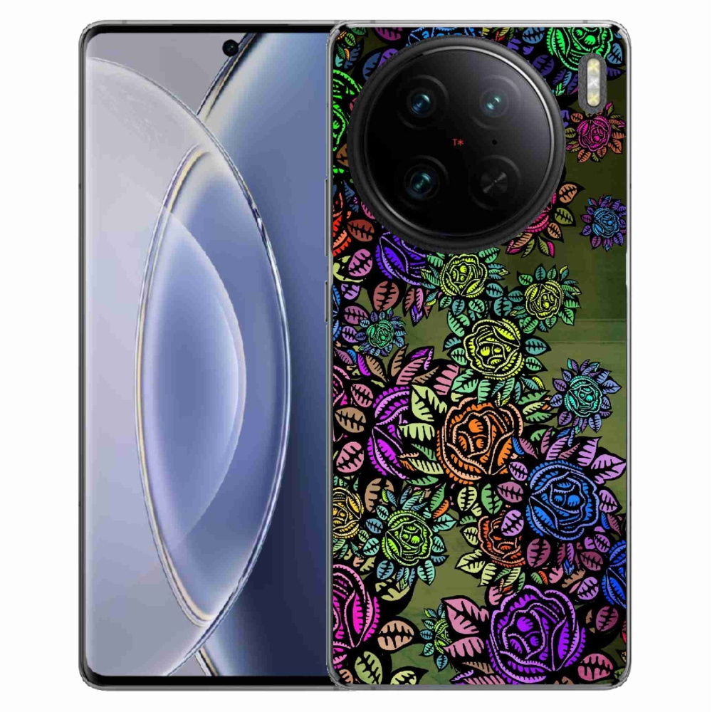 Gelový kryt mmCase na Vivo X90 Pro - květiny 6