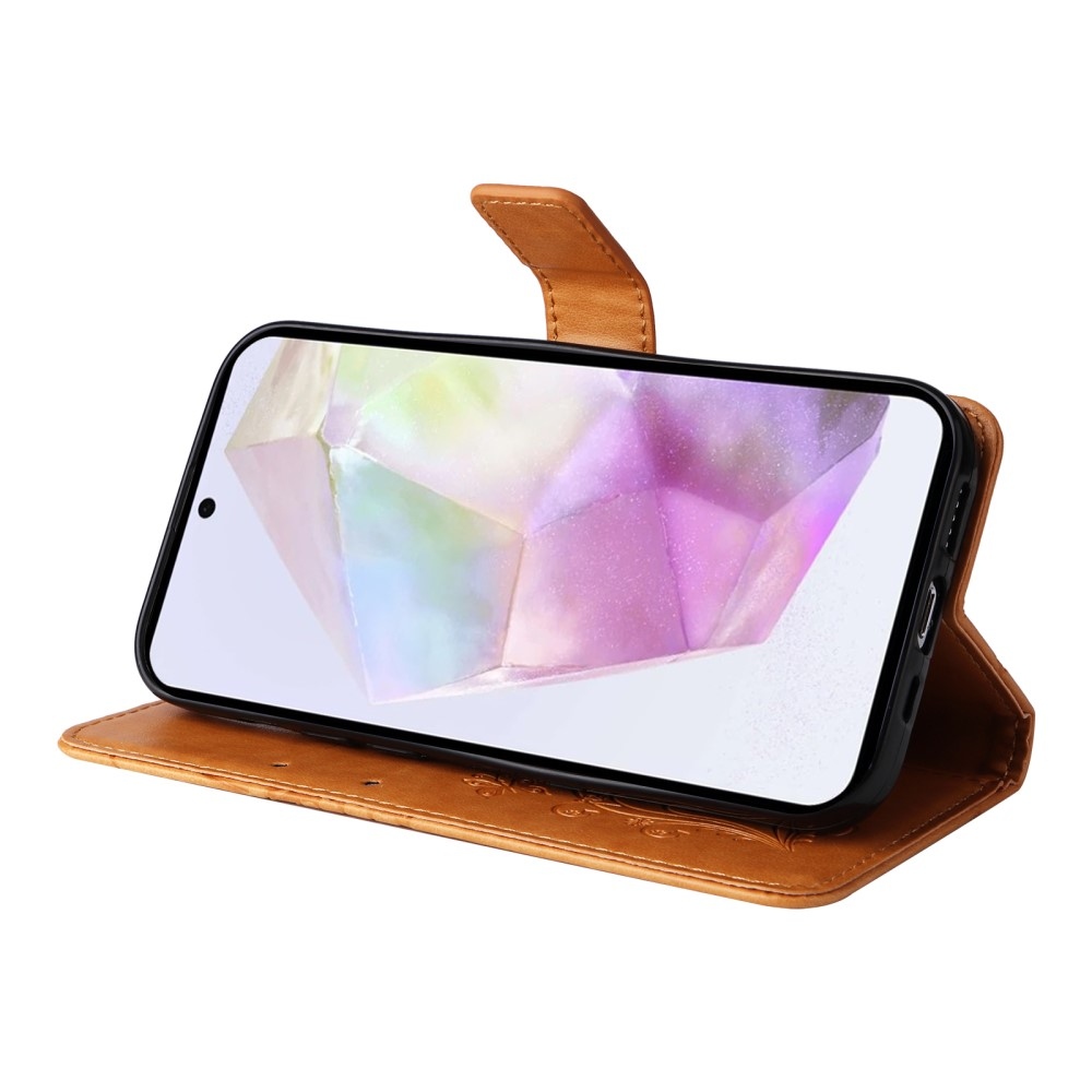 Big Butterfly knížkové pouzdro na Samsung Galaxy A36 5G - žluté