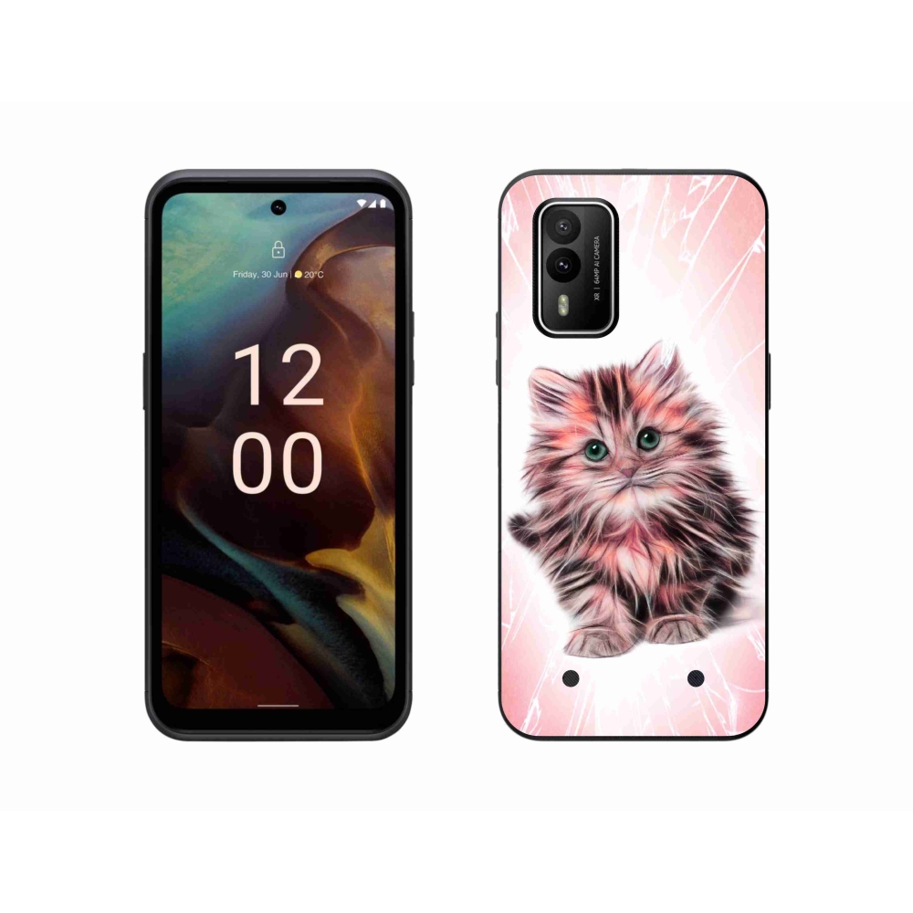 Gelový kryt mmCase na Nokia XR21 - roztomilé kotě