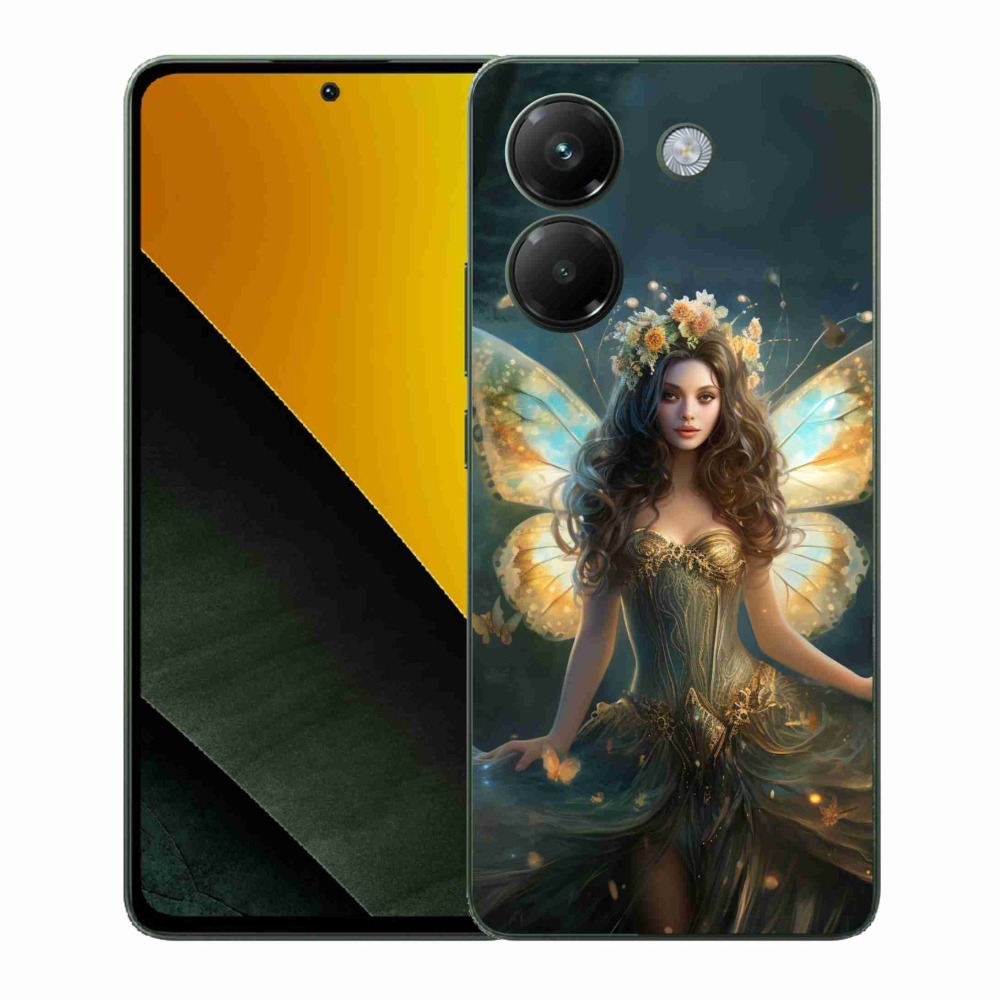 Gelový kryt mmCase na Xiaomi Poco M7 Pro 5G - motýlí žena