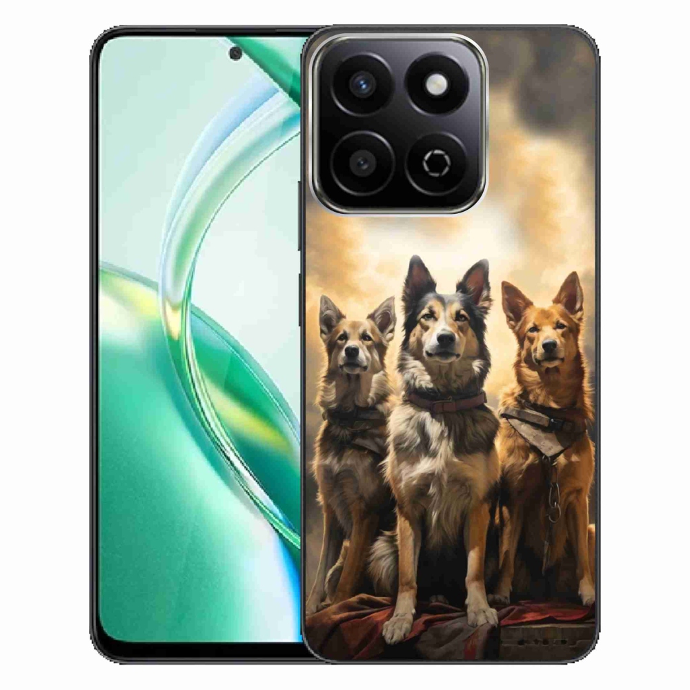 Gelový kryt mmCase na Honor 200 Smart 5G - tři psi