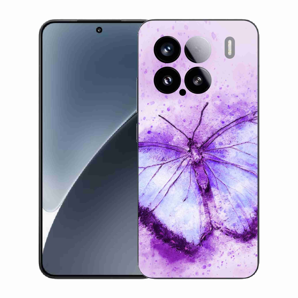 Gelový kryt mmCase na Xiaomi 15 - fialový motýl