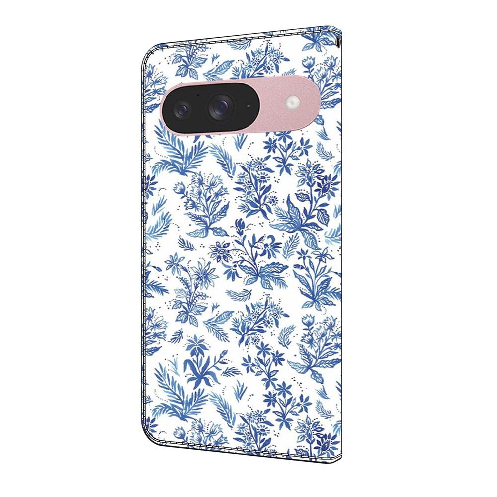 Smooth knížkové pouzdro na Google Pixel 10 Pro/Pixel 10 - modré květiny