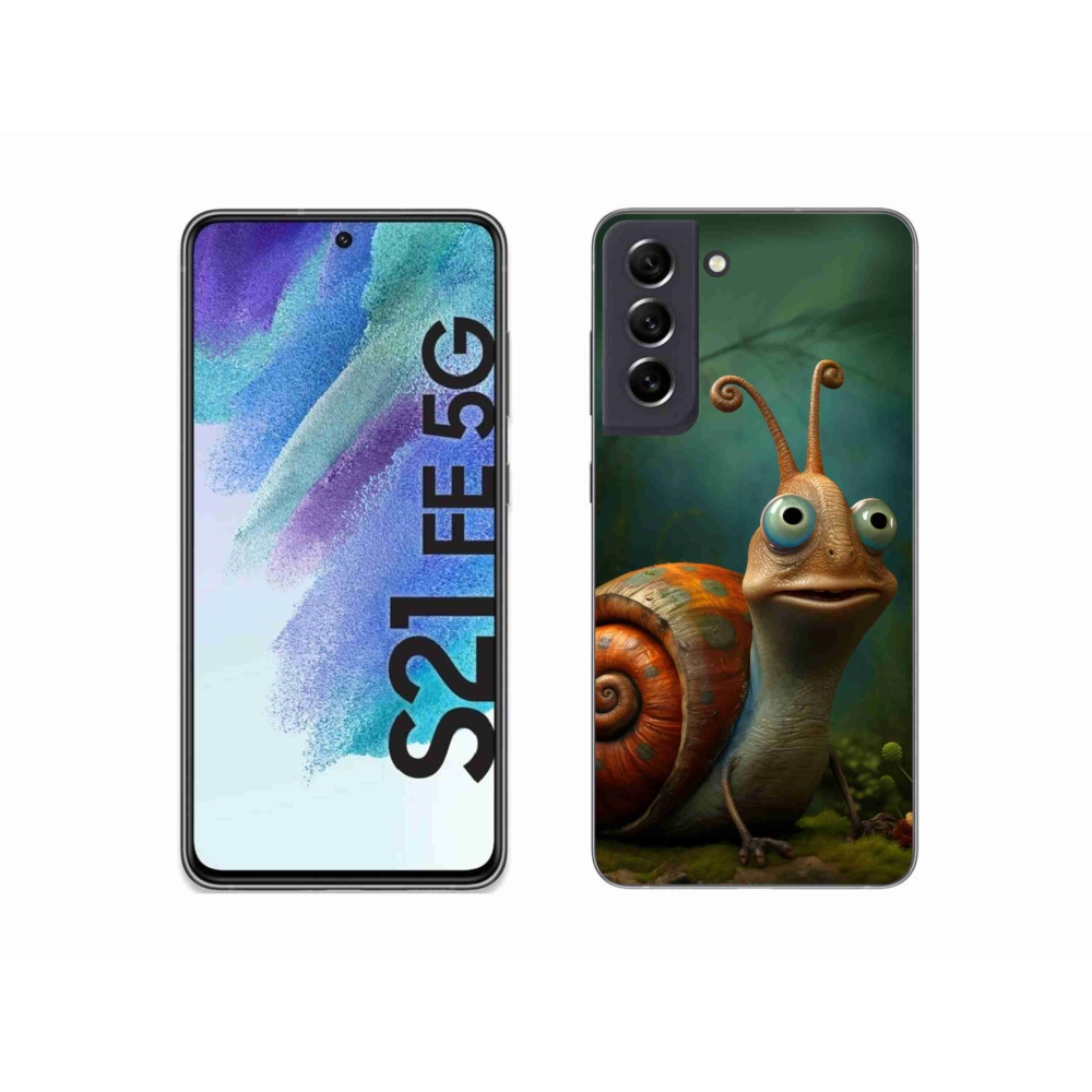Gelový kryt mmCase na Samsung Galaxy S21 FE 5G - šnek