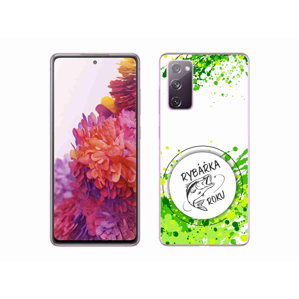 Gelový kryt mmCase na Samsung Galaxy S20 FE - rybářka roku bílé pozadí