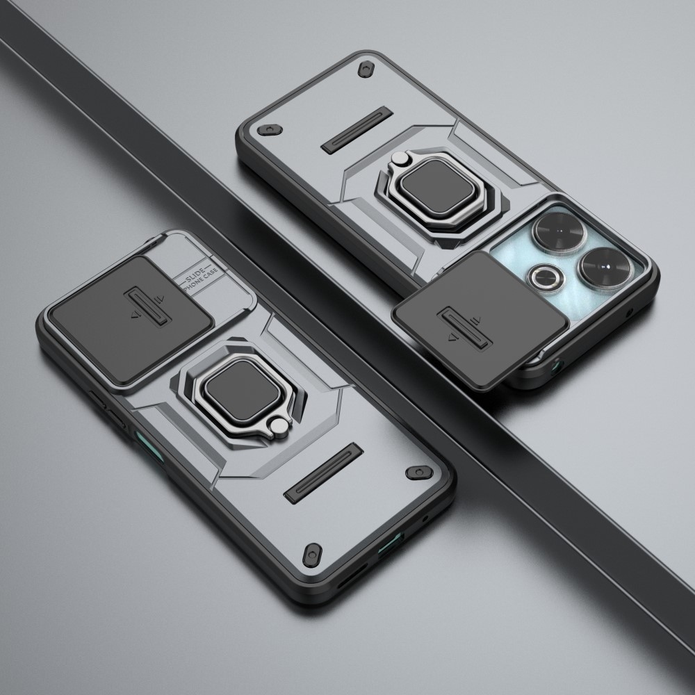 Lens odolný hybridní kryt na Xiaomi Redmi 13 4G/Poco M6 4G - šedý