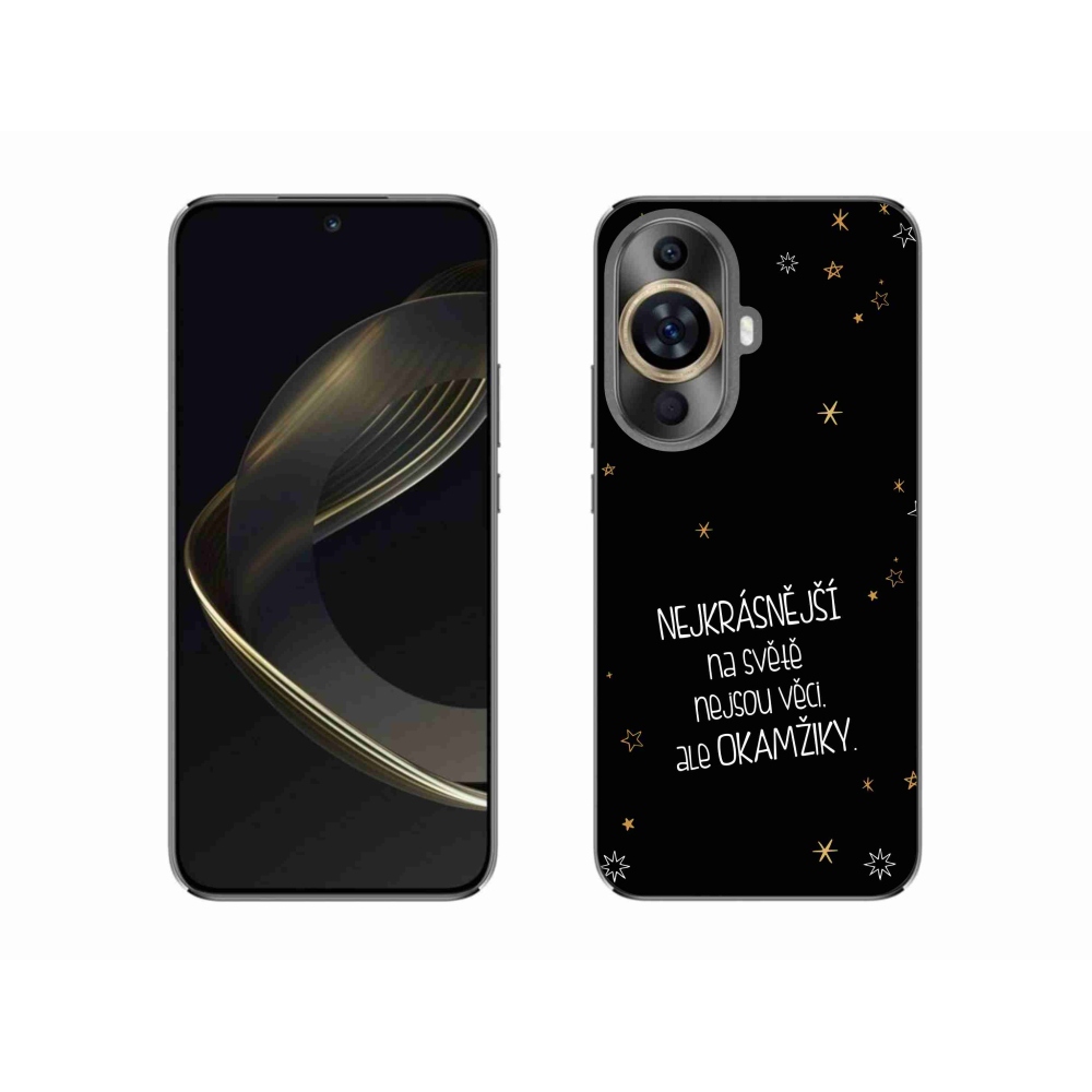 Gelový kryt mmCase na Huawei Nova 11 - citát 4 černé pozadí