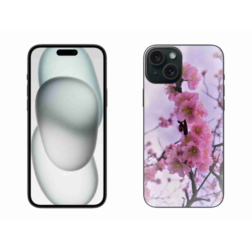Gelový kryt mmCase na iPhone 15 Plus - květiny 7
