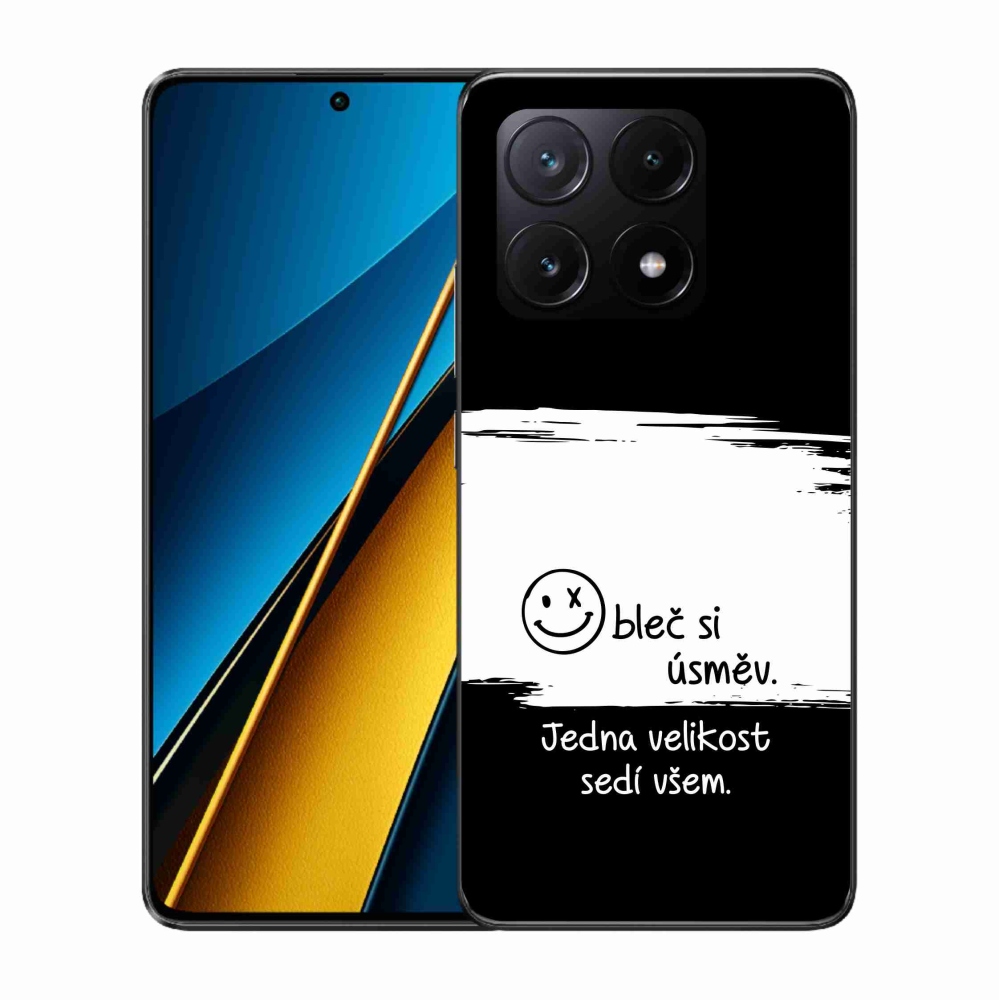 Gelový kryt mmCase na Xiaomi Poco X6 Pro 5G - vtipný text 8 bíločerné pozadí