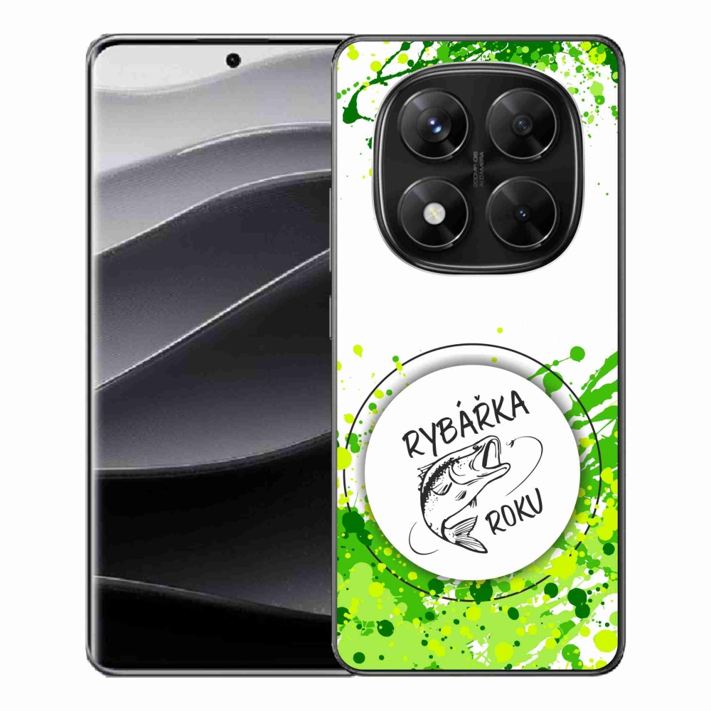Gelový kryt mmCase na Xiaomi Redmi Note 14 Pro 5G/Poco X7 5G - rybářka roku bílé pozadí