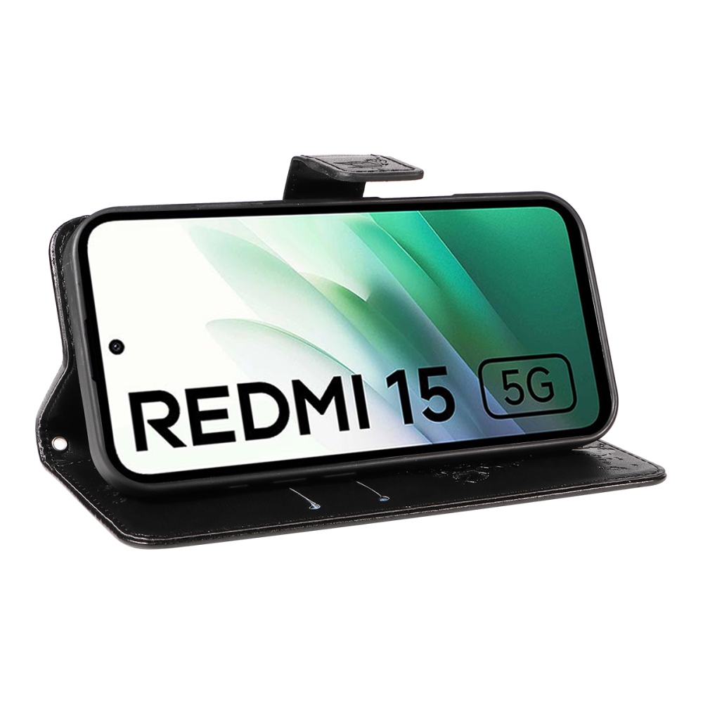 Trees knížkové pouzdro na Xiaomi Redmi 15 4G (171mm) - černé