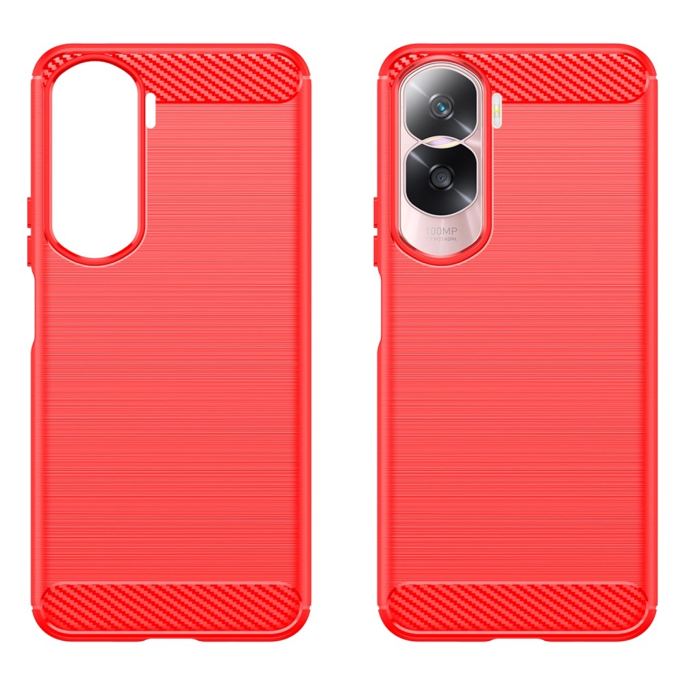 Carbon odolný gelový obal na Honor 90 Lite - červený