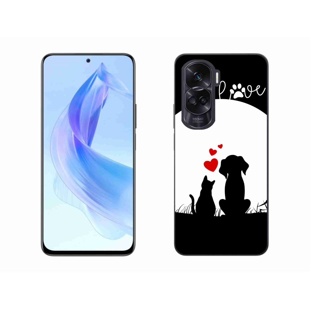 Gelový obal mmCase na Honor 90 Lite - zvířecí láska