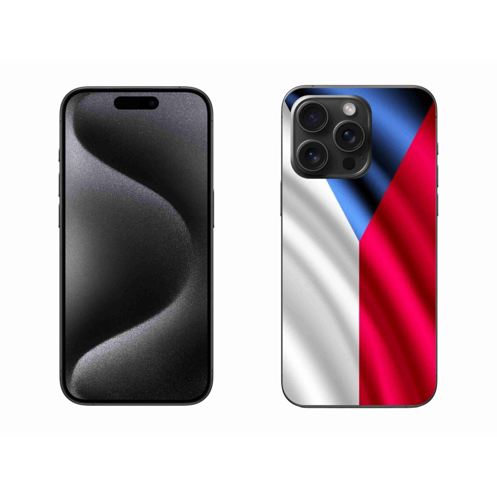 Gelový kryt mmCase na iPhone 15 Pro Max - česká vlajka