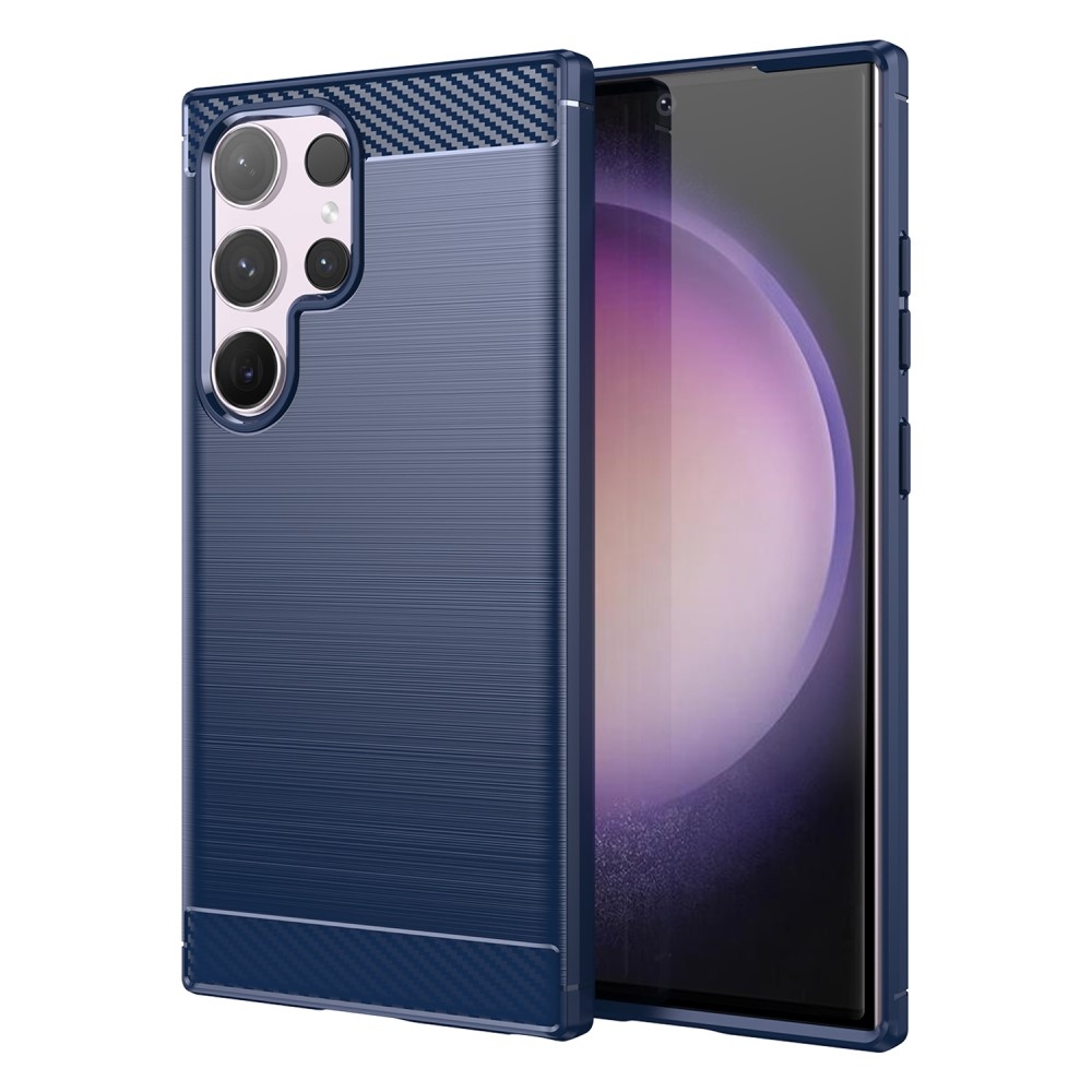 Carbon odolný gelový obal na Samsung Galaxy S24 Ultra - modrý
