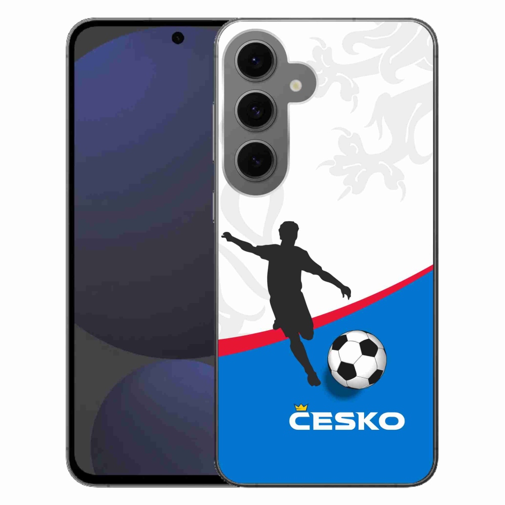 Gelový kryt mmCase na Samsung Galaxy S24 FE - fotbal Česko 1