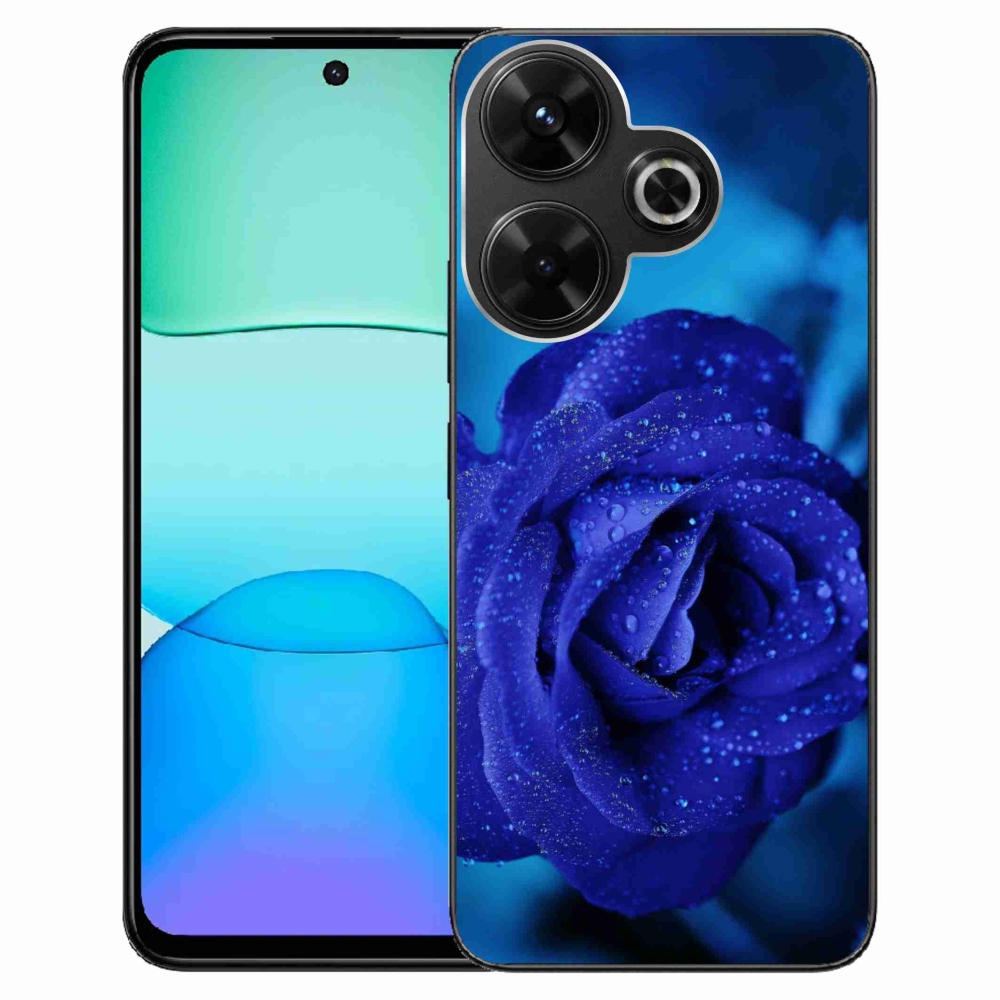 Gelový obal mmCase na Xiaomi Redmi 13 4G/Poco M6 4G - modrá růže