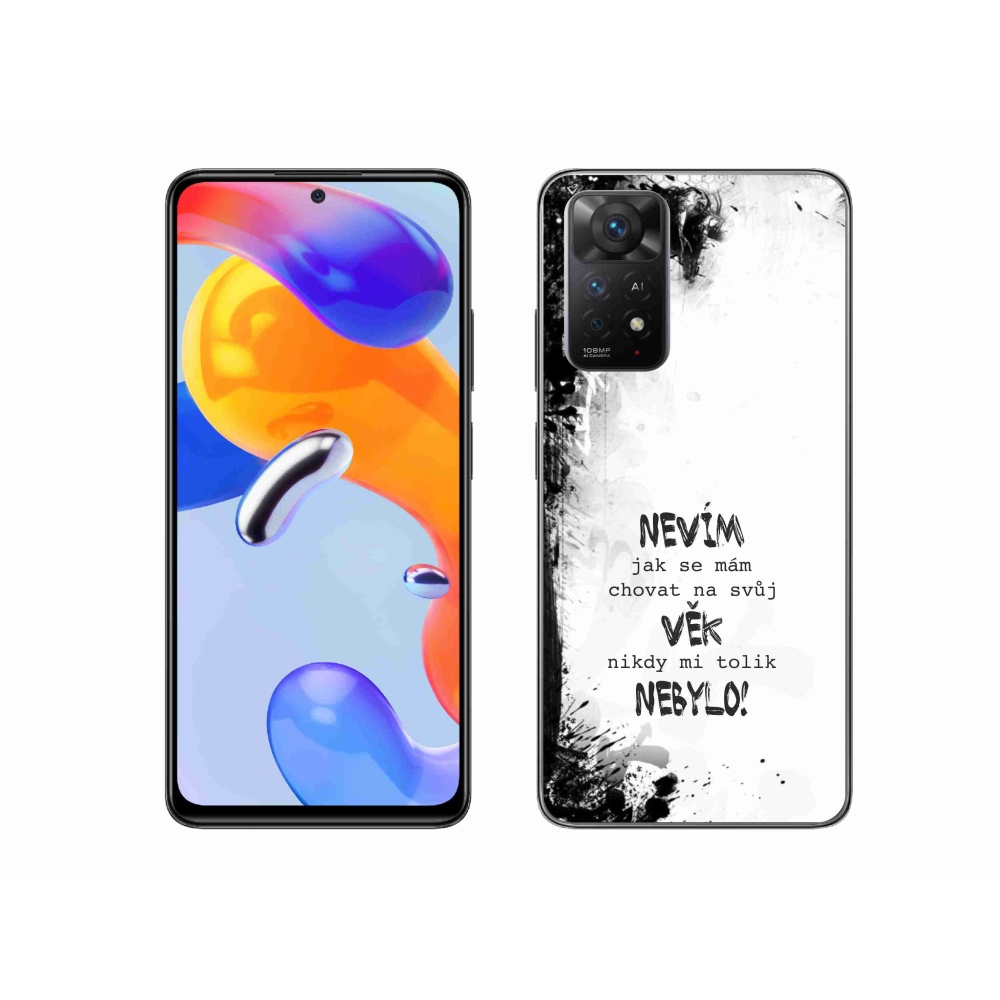 Gelový kryt mmCase na Xiaomi Redmi Note 11 Pro 4G/5G - vtipný text 14 bílé pozadí