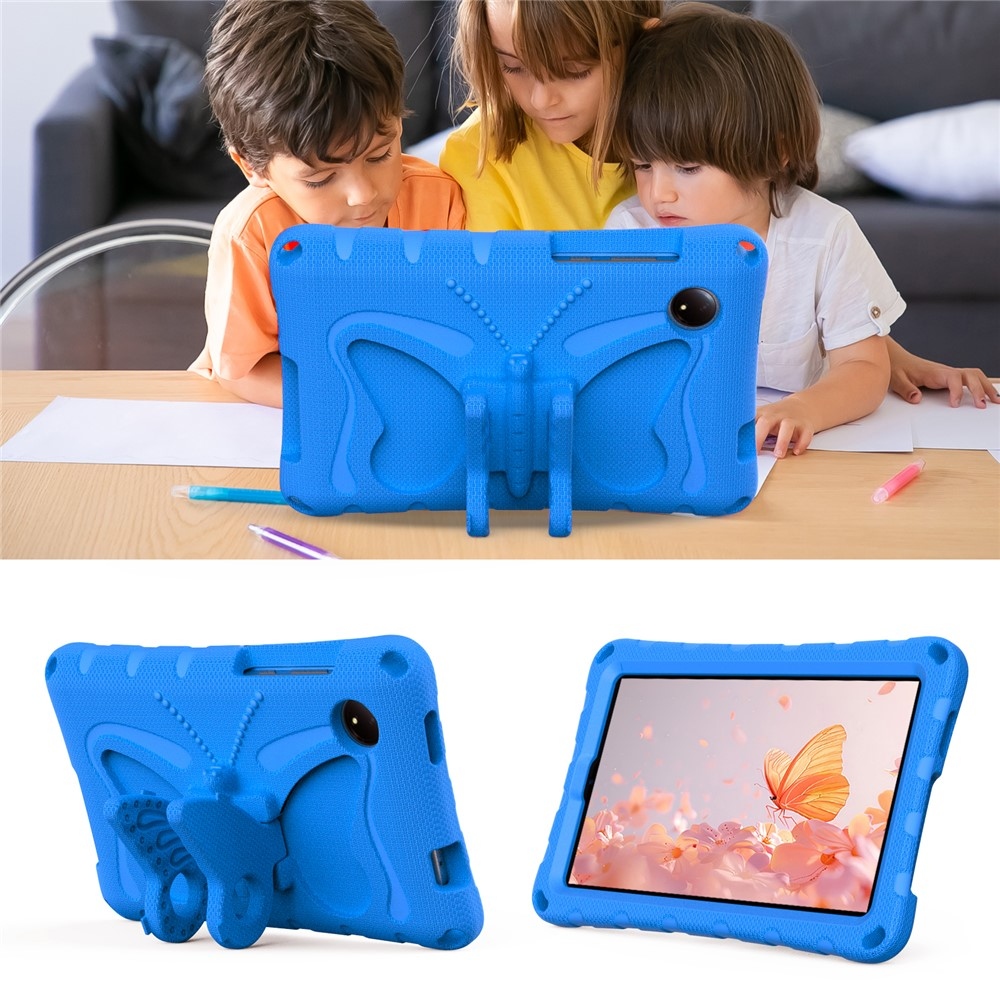 Kids Butterfly EVA odolné pouzdro s popruhem na tablet Xiaomi Redmi Pad SE 8.7 - tmavěmodré