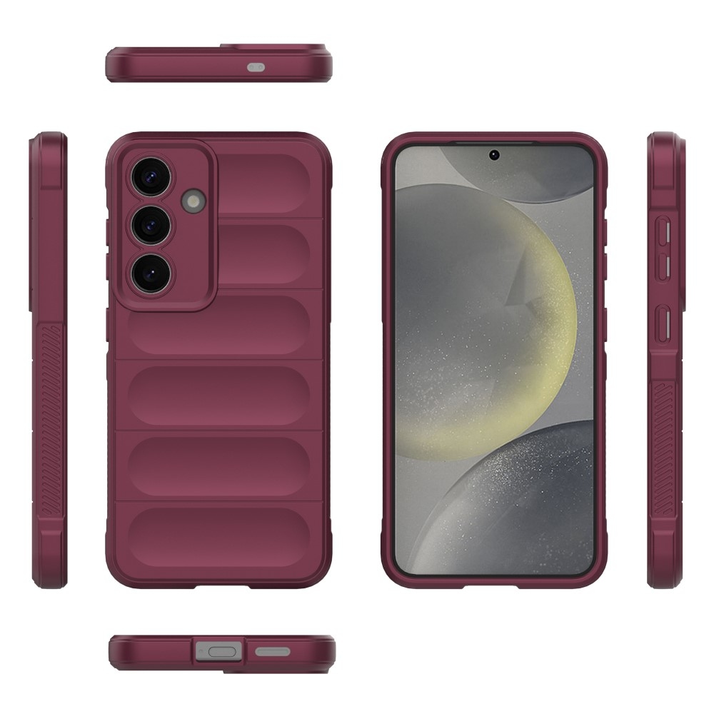 Rugg odolný gelový obal na Samsung Galaxy S25 - vínový