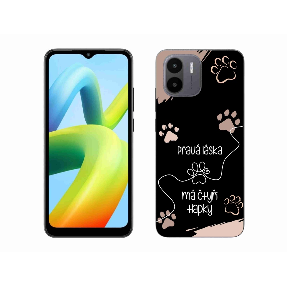 Gelový kryt mmCase na Xiaomi Redmi A1 - psí motiv 1 černé pozadí