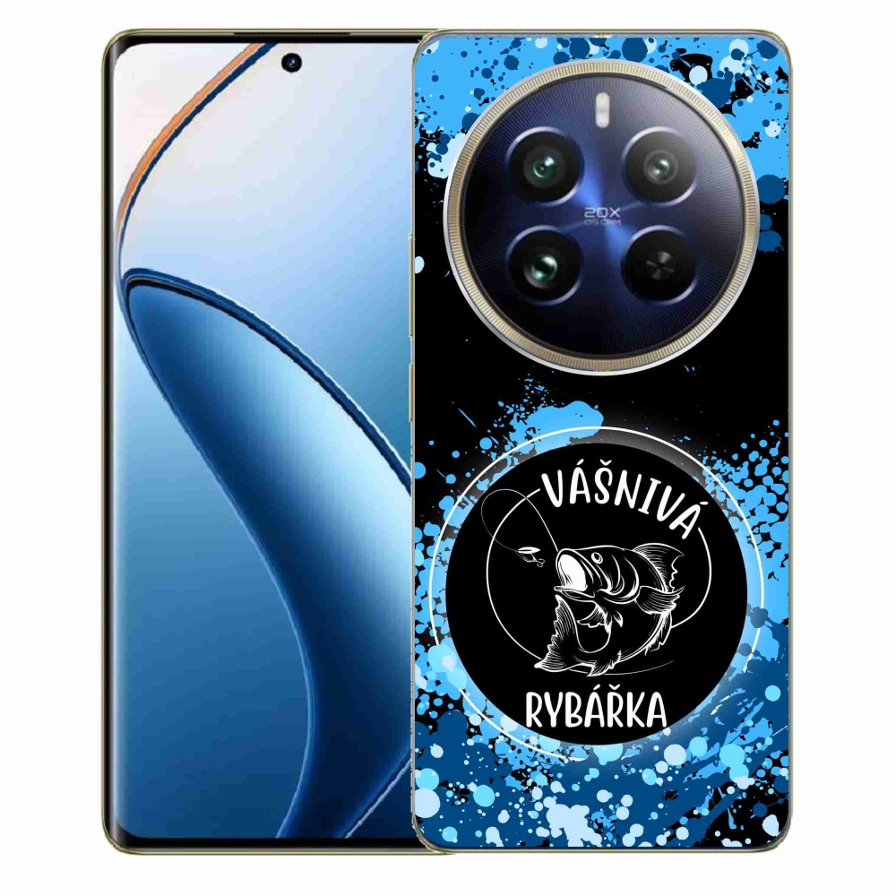 Gelový kryt mmCase na Realme 12 Pro 5G/12 Pro+ 5G - vášnivá rybářka černé pozadí