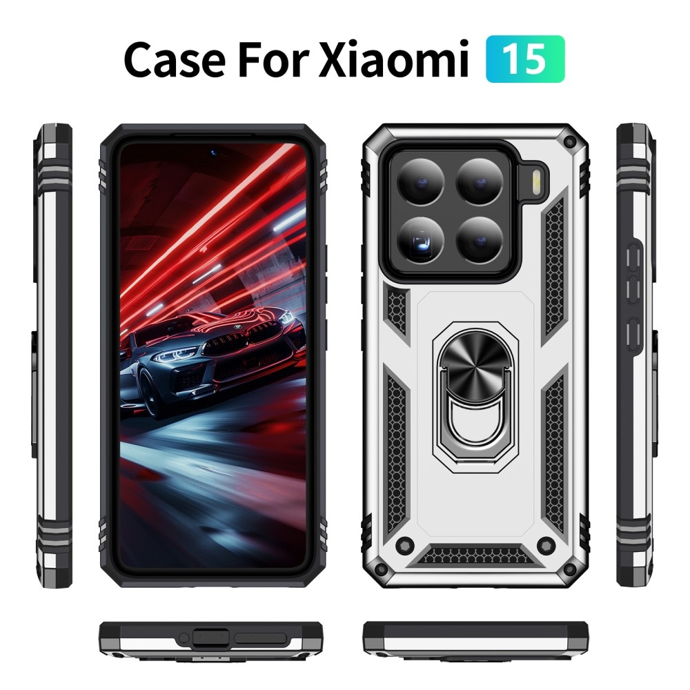 Rings odolný kryt na Xiaomi 15 - stříbrný
